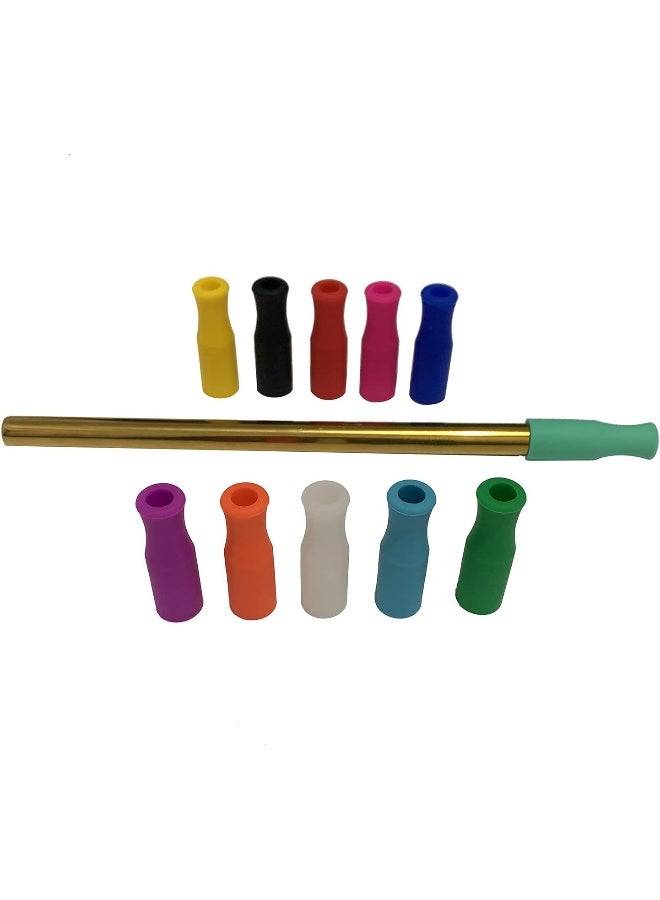 JIEFU Super Big Large Straws Silicone Tips 11pcs Food Grade Reusable Straw Tips Only Fit for 1/2 Inch Wide (12mm Diameter) Stainless Steel Straws and Smoothie Glass straws - Image 3